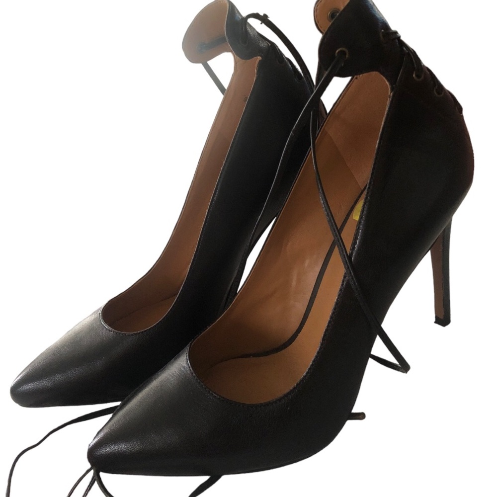 Nine West black lace up high heels